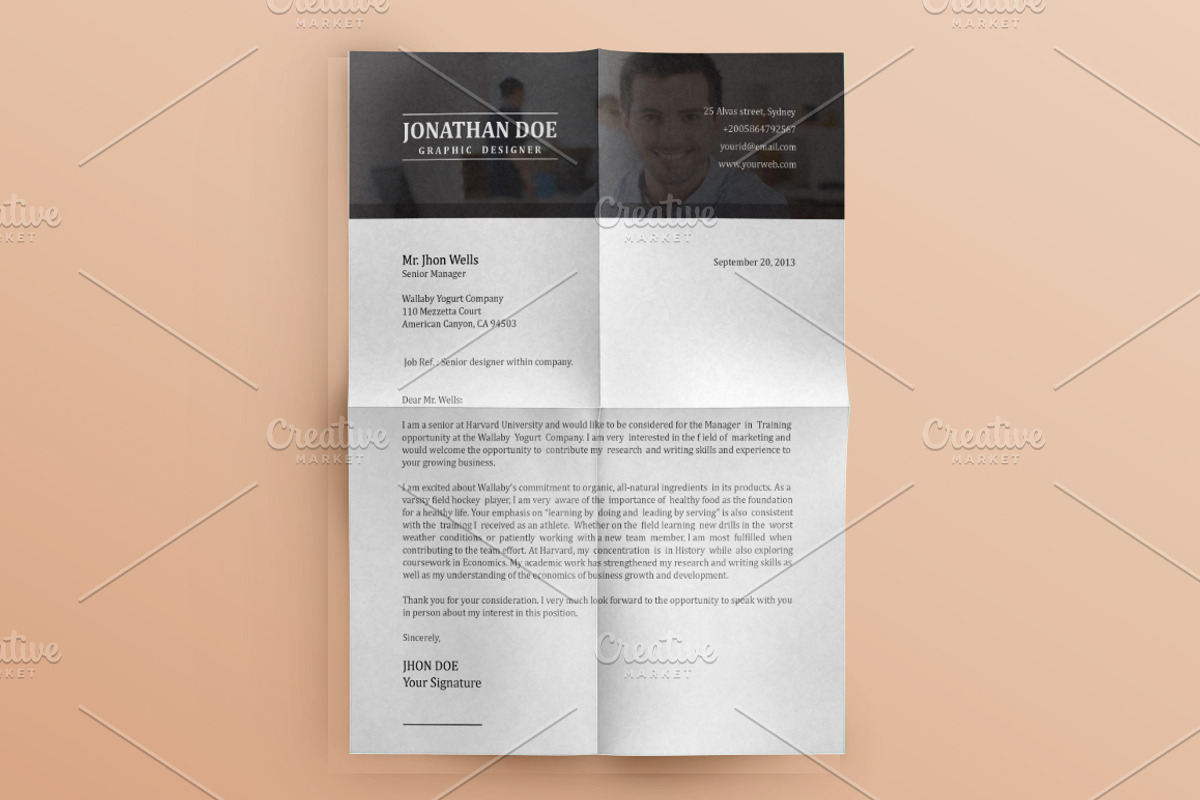 Resume + Cover Letter + Bonus, a Resume Template by Pentaclay (Photo 3 of 5)