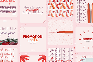 60 Pink Candy Instagram Template