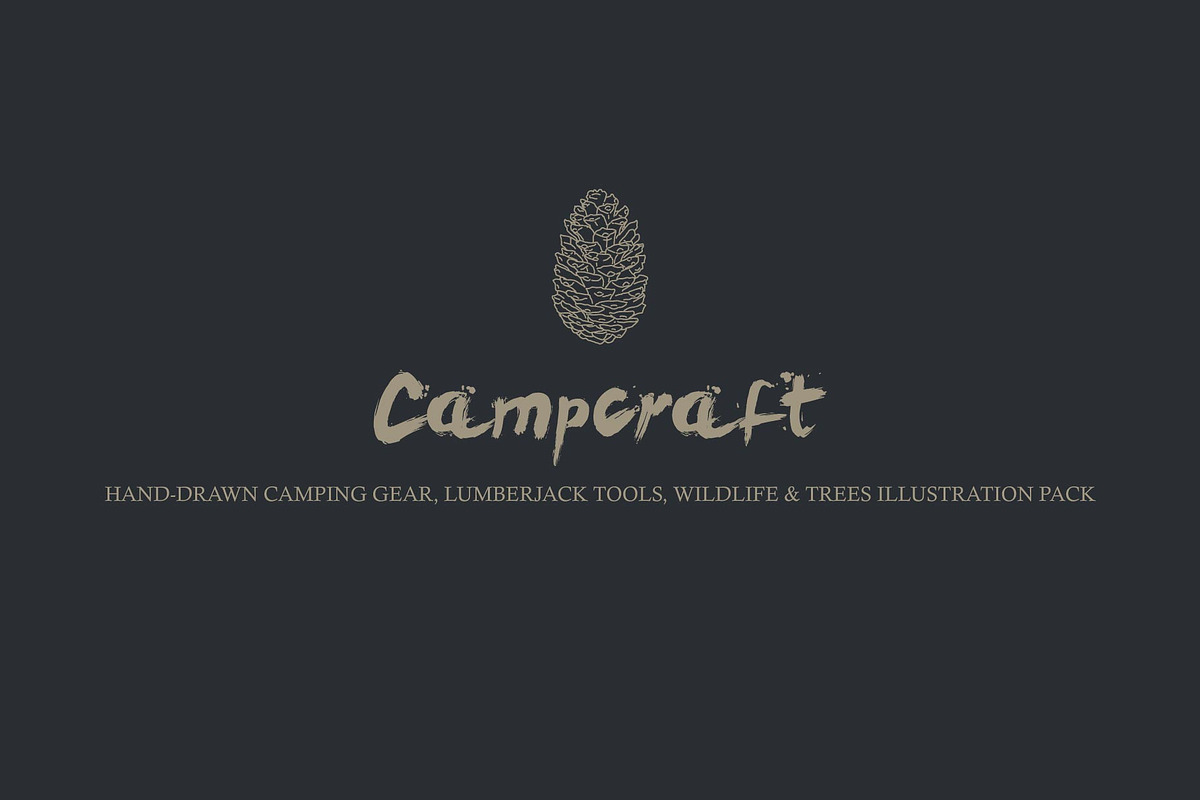 Hand Drawn Camping Illustrations, an Object Illustration by Seaquint (Photo 1 of 5)