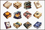 Spooky Books Library Clipart, an Illustration by Sublimation Artist (Thumbnail 3 of 6)