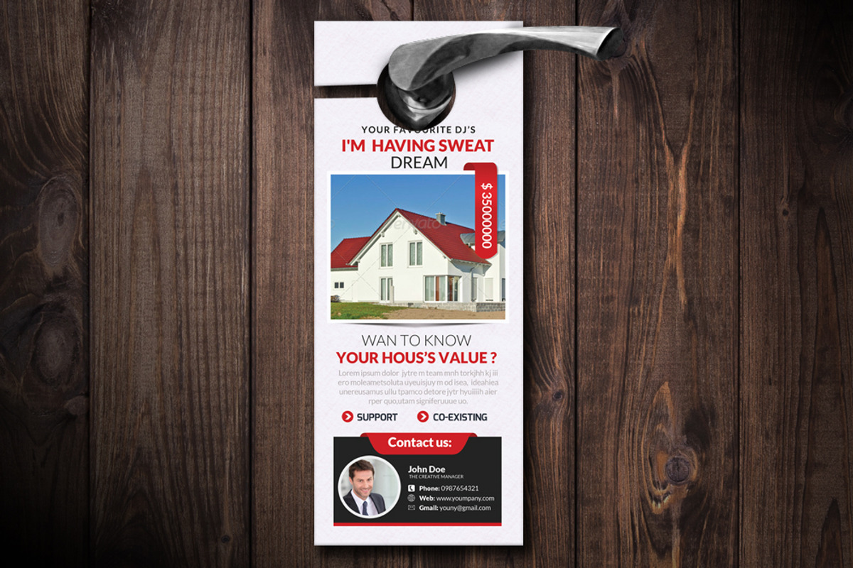 Door Hanger Mock Up, a Mockup by Psd Templates (Photo 1 of 3)