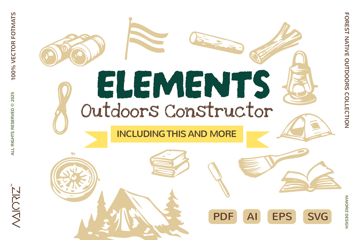 Forest Outdoors Constructor, an Object Illustration by Maioriz Shop (Photo 4 of 6)