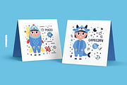 Kids Zodiac Signs. Cards & Stickers, a Decorative Illustration by Ejevyaka (Thumbnail 6 of 7)