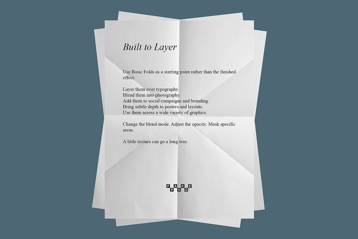 Basic Folds: 12 Paper Textures, a Texture Graphic by The Fake PNG (Photo 5 of 5)