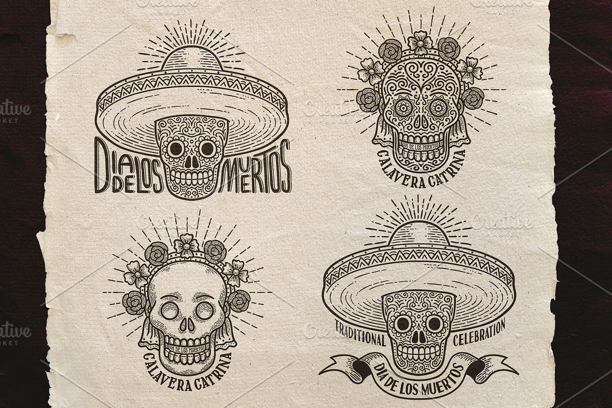 Day of the Dead Sugar Skull, a Branding & Logo Template by Agor2012 shop (Photo 3 of 4)