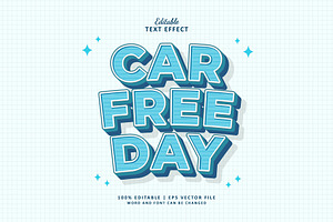 Text Effect Car Free Day