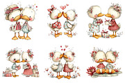 Whimsical Duck Couple Clipart, an Illustration by Craft Nest (Thumbnail 8 of 9)