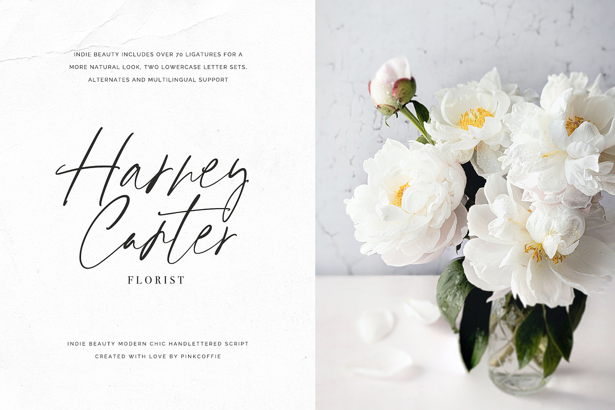 Indie Beauty Chic Handlettered Font, a Script Font by Pink Coffie (Photo 27 of 30)