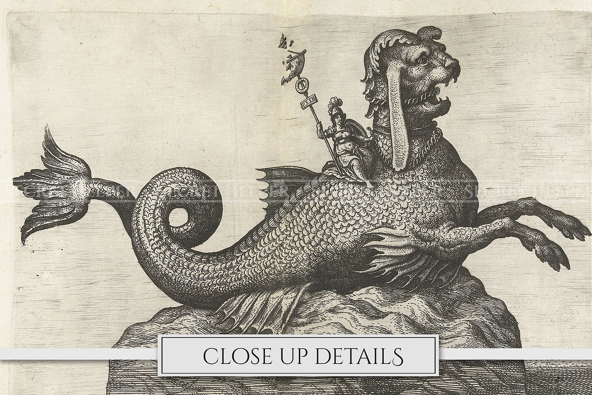 Vintage Mythical Creatures Clipart, a Person Illustration by Secret Helper (Photo 6 of 10)