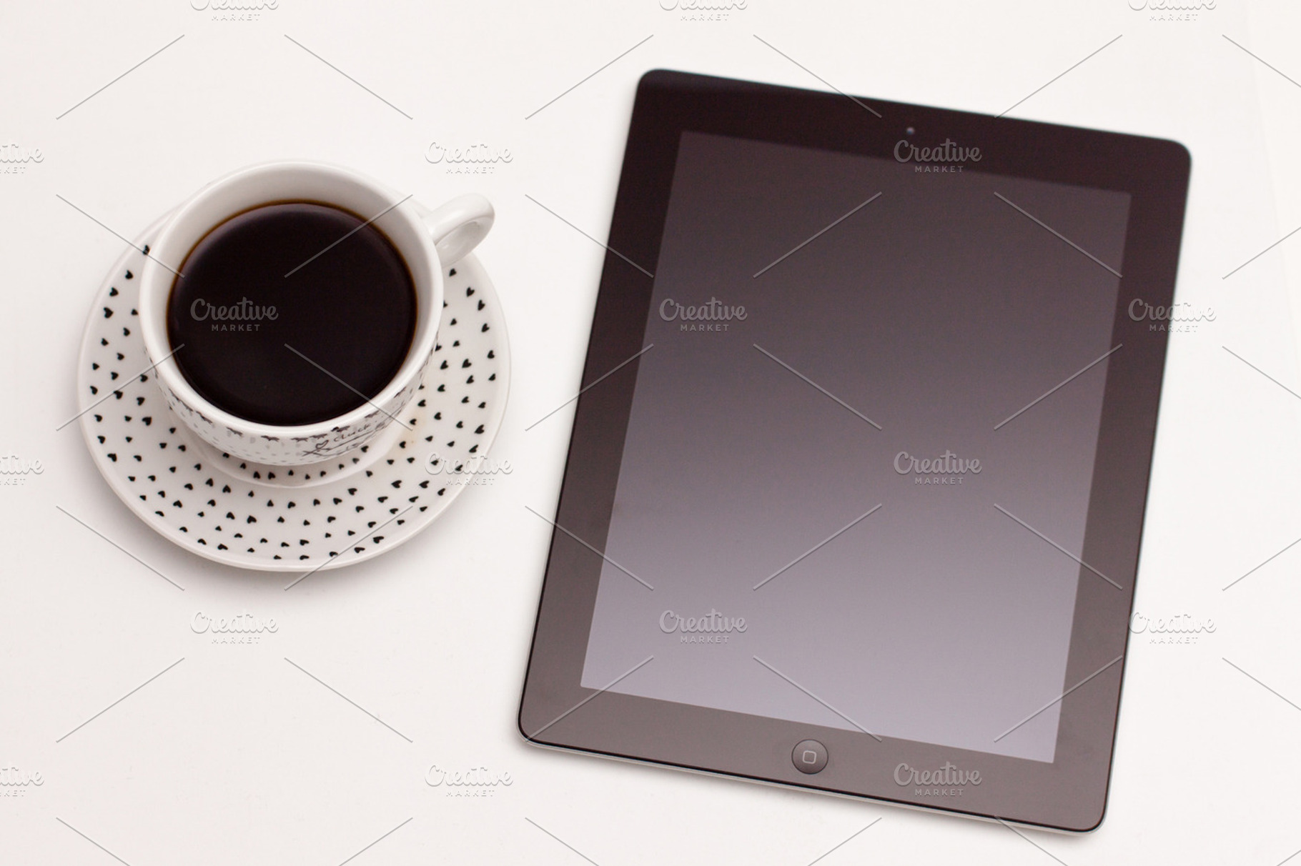 Ipad and coffee featuring ipad, coffee, and work