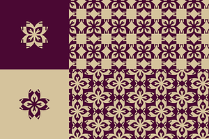 Floral Geometric Icon & Pattern Set