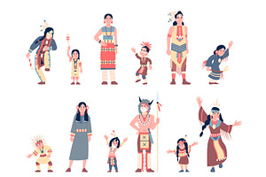 Native indian characters. American, a Person Illustration by LadadikArt