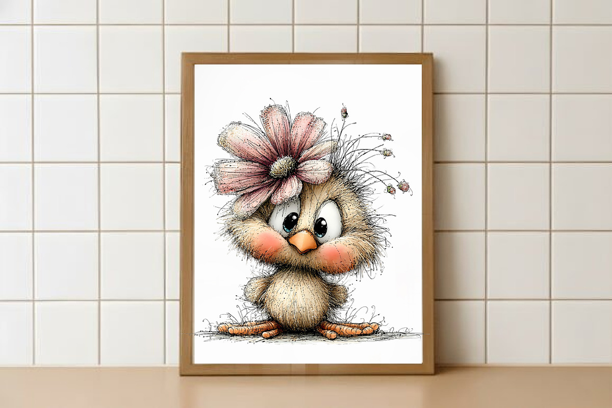 Whimsical Funny Spring Animals, an Animal Illustration by Watercolor design (Photo 5 of 6)