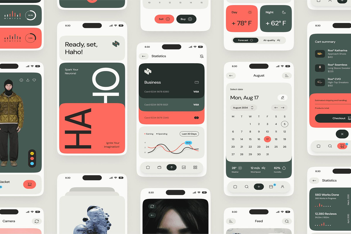 HaHo Mobile UI Kit Design System, an UI Kit Template by Creative Perspective (Photo 6 of 6)