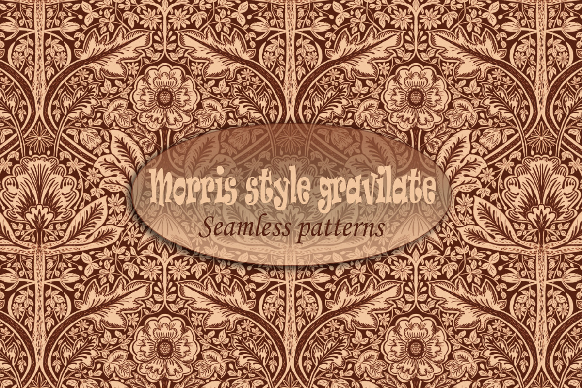 Morris style gravilate patterns, a Pattern Graphic by MightyTreeIE (Photo 1 of 9)
