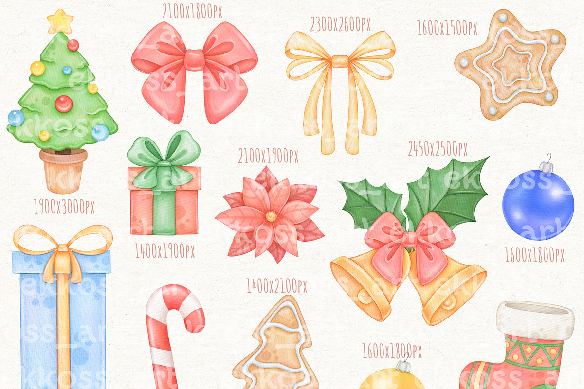 Christmas Winter Animals Clipart, an Animal Illustration by ekossa_art (Photo 4 of 7)