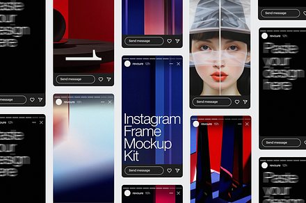 Instagram Frame Mockup Kit 2024, a Social Media Template by William Hansen