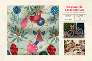 Retro Christmas Seamless Patterns, a Pattern Graphic by Svetlana Lerie (Thumbnail 8 of 9)