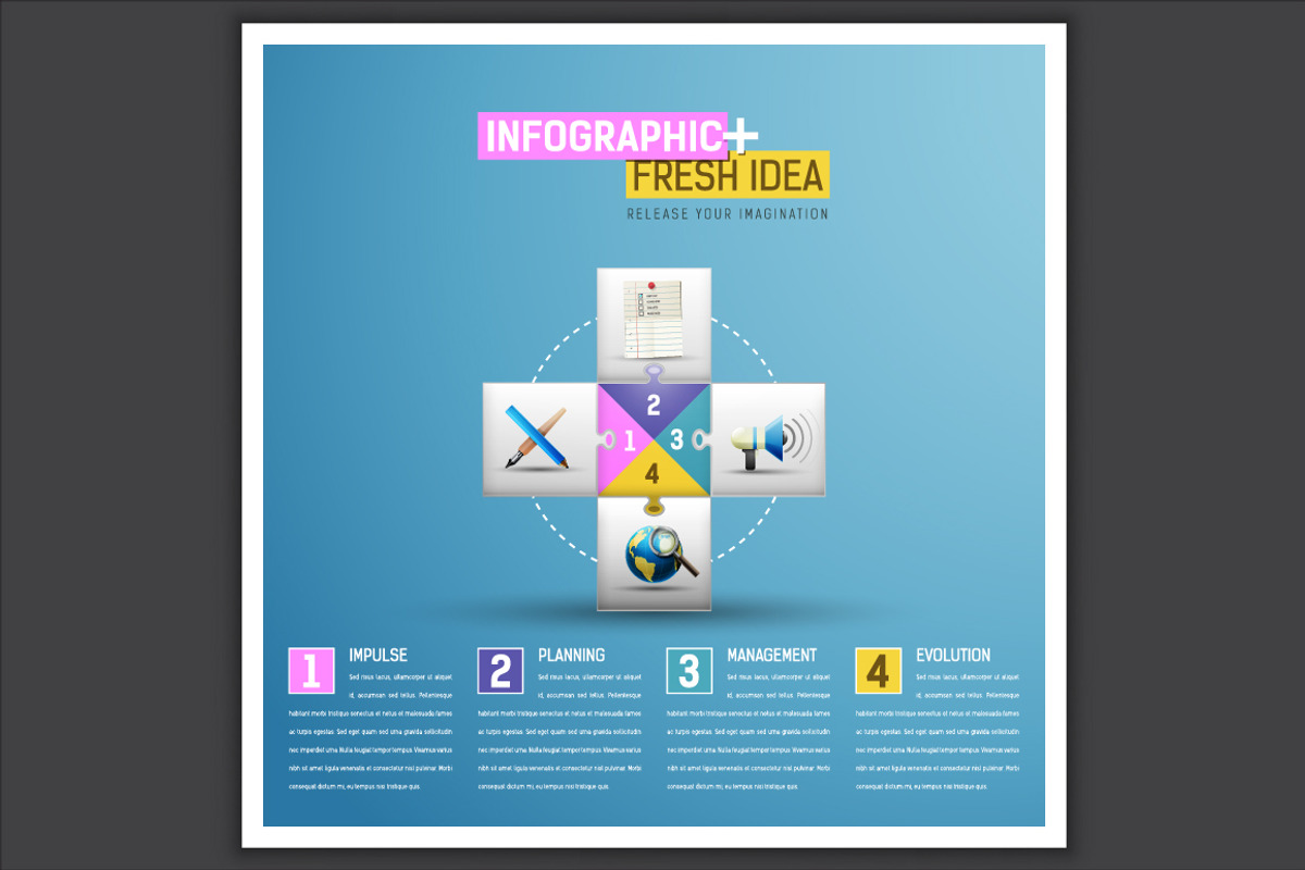 -50% Set of 7 infographics templates, a Background Graphic by frost_newt (Photo 4 of 8)