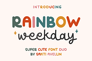 Rainbow Weekday - Cute Font Duo, a Handwritten Font by SaktiAvellin (Thumbnail 1 of 8)