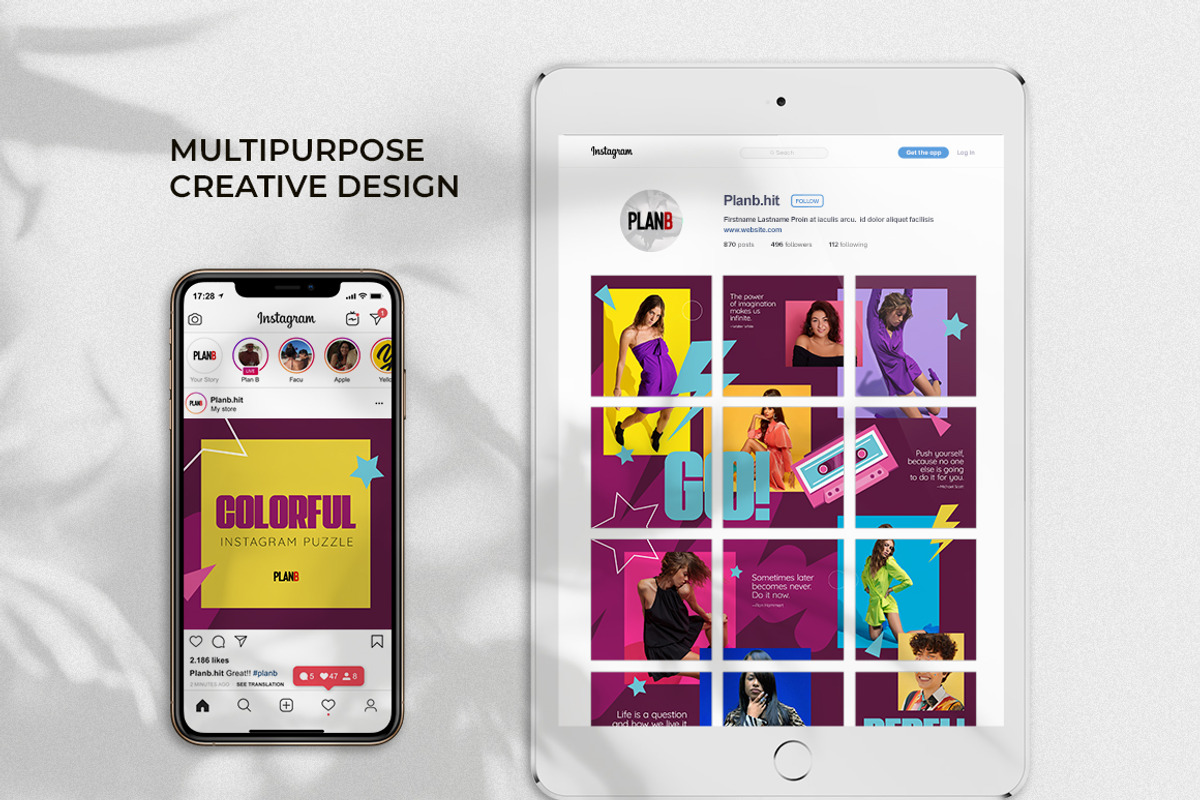 Colorful - Instagram Puzzle Feed, a Social Media Template by Plan B (Photo 4 of 6)