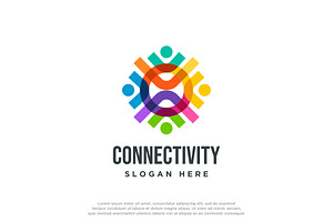 Colorful People Family Group Logo, a Branding & Logo Template by Buqancreative