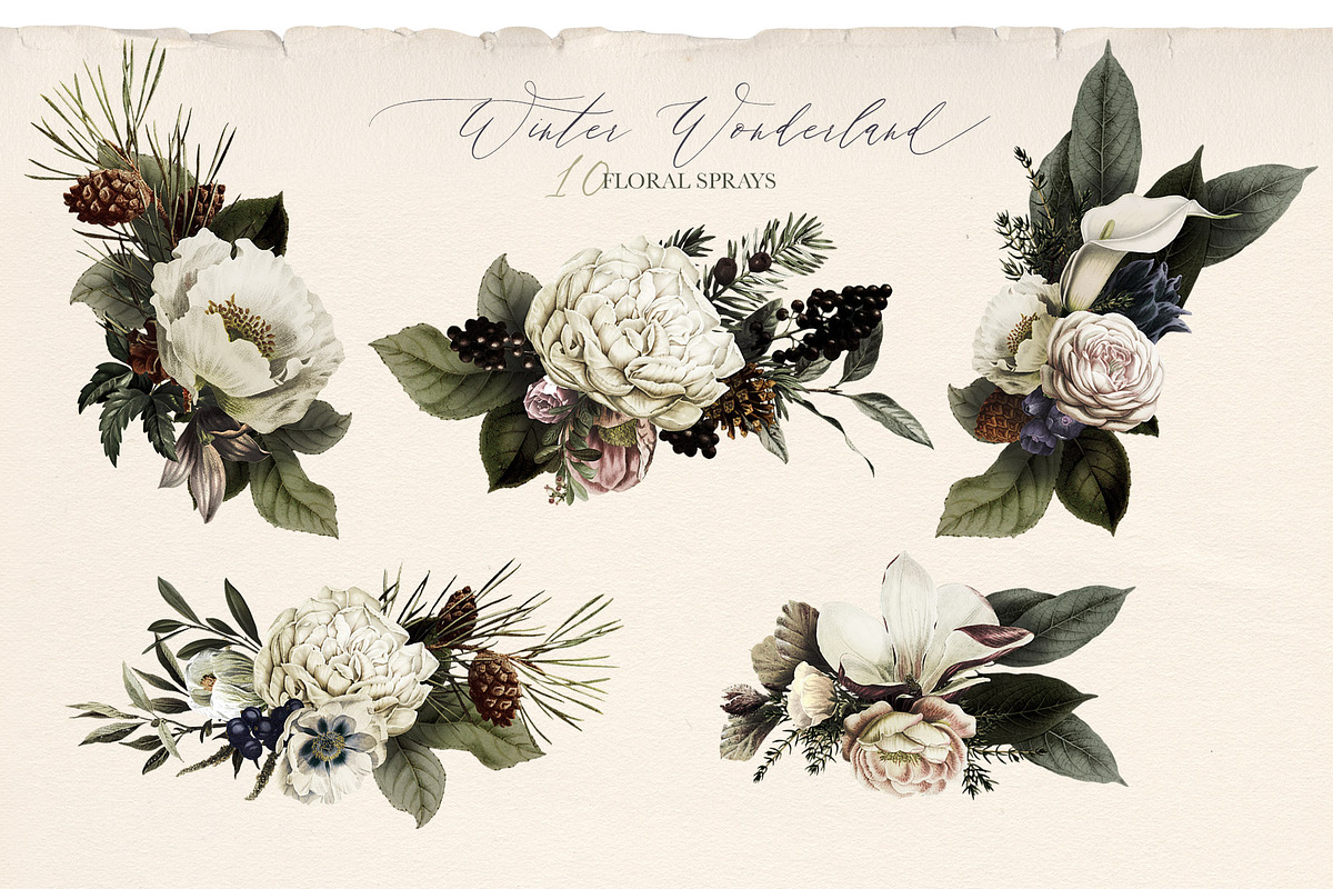Winter Wonderland Floral Bouquets, an Illustration by Eclectic Anthology (Photo 9 of 10)