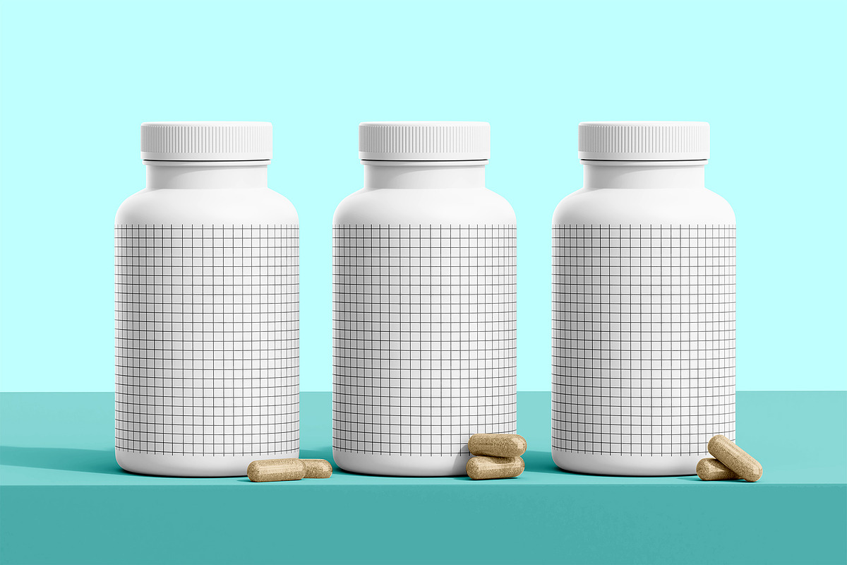 Supplement Bottle Mockup Bundle, a Packaging Mockup by pixelmock (Photo 6 of 35)