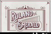 Roland Emerald, a Font by deadlock studio (Thumbnail 10 of 10)