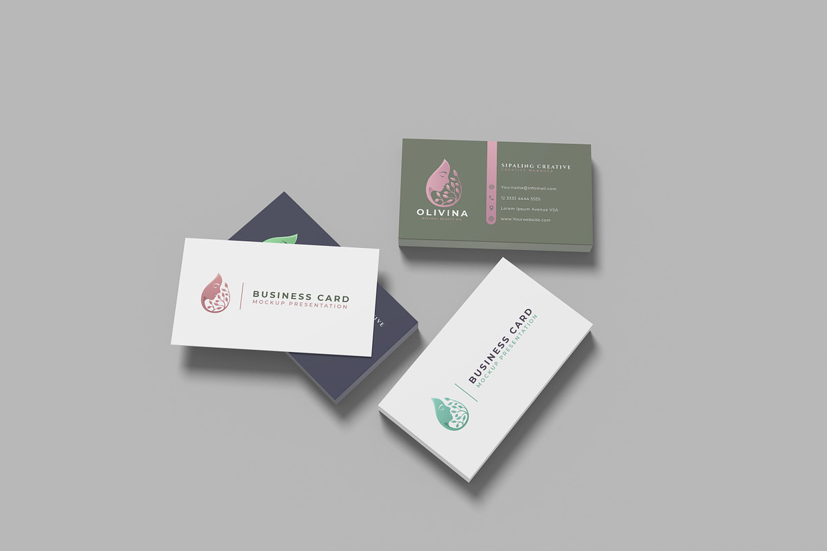 Business Card Mockup, a Print Template by Binary Std