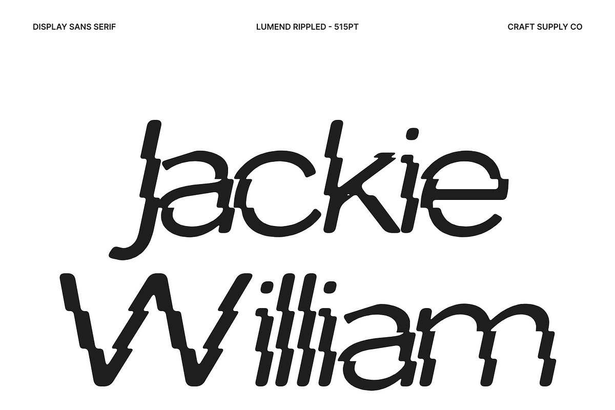 Lumend Rippled, a Sans Serif Font by Craft Supply Co. (Photo 3 of 8)
