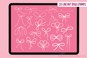 Coquette Bow Procreate Brush Set, a Brush Add-On by AngelfishCreative (Thumbnail 3 of 10)