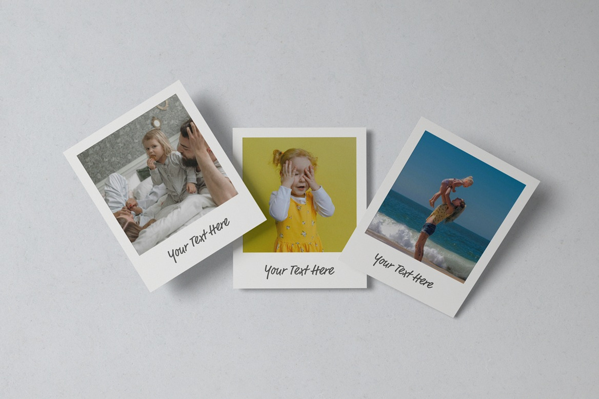 Polaroid Photos Collage Mockup, an Advertising Mockup by Graphic Deal (Photo 8 of 11)