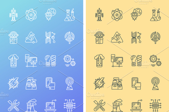 Set Icons Theme of Modern Technology preview 3