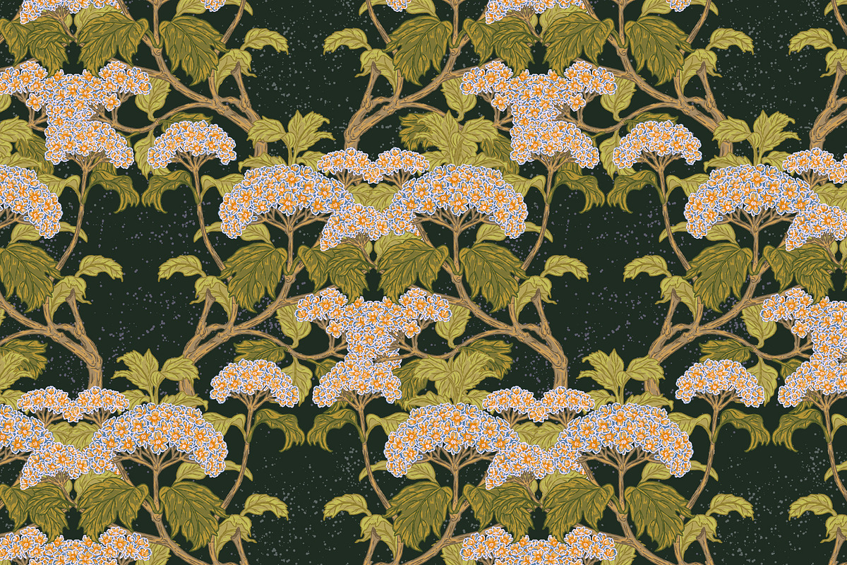 Hydrangea Botanical Seamless Pattern, a Pattern Graphic by NayaChu (Photo 3 of 10)