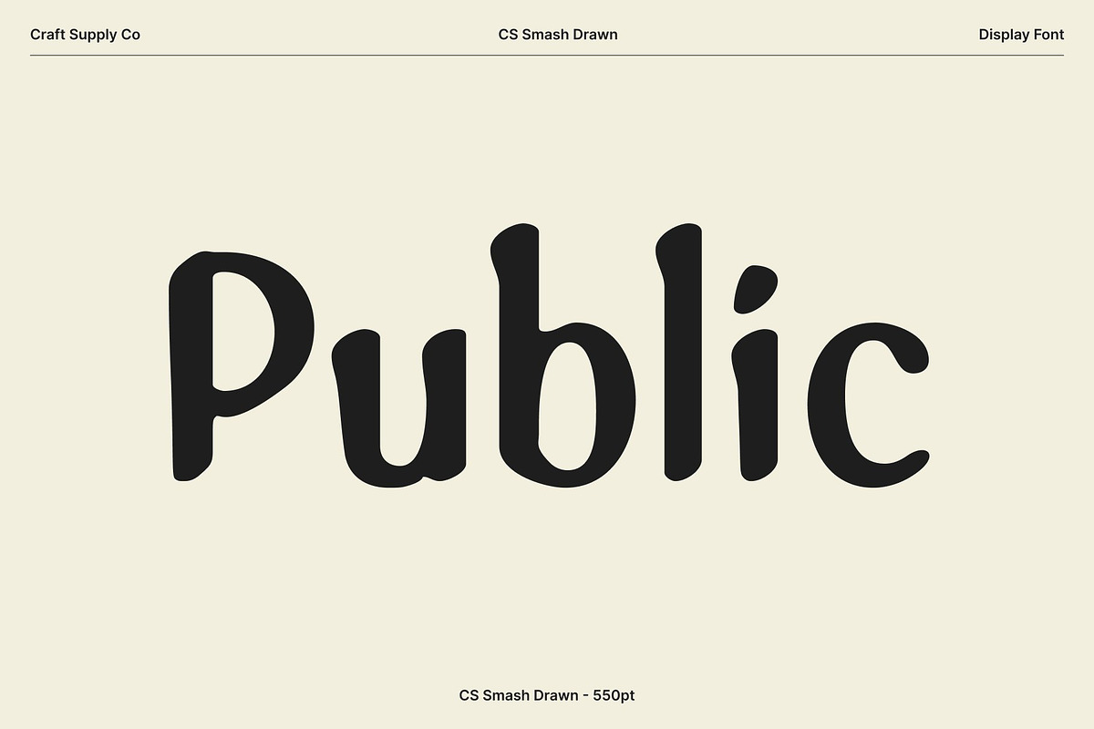CS Smash Drawn, a Sans Serif Font by Craft Supply Co. (Photo 2 of 8)