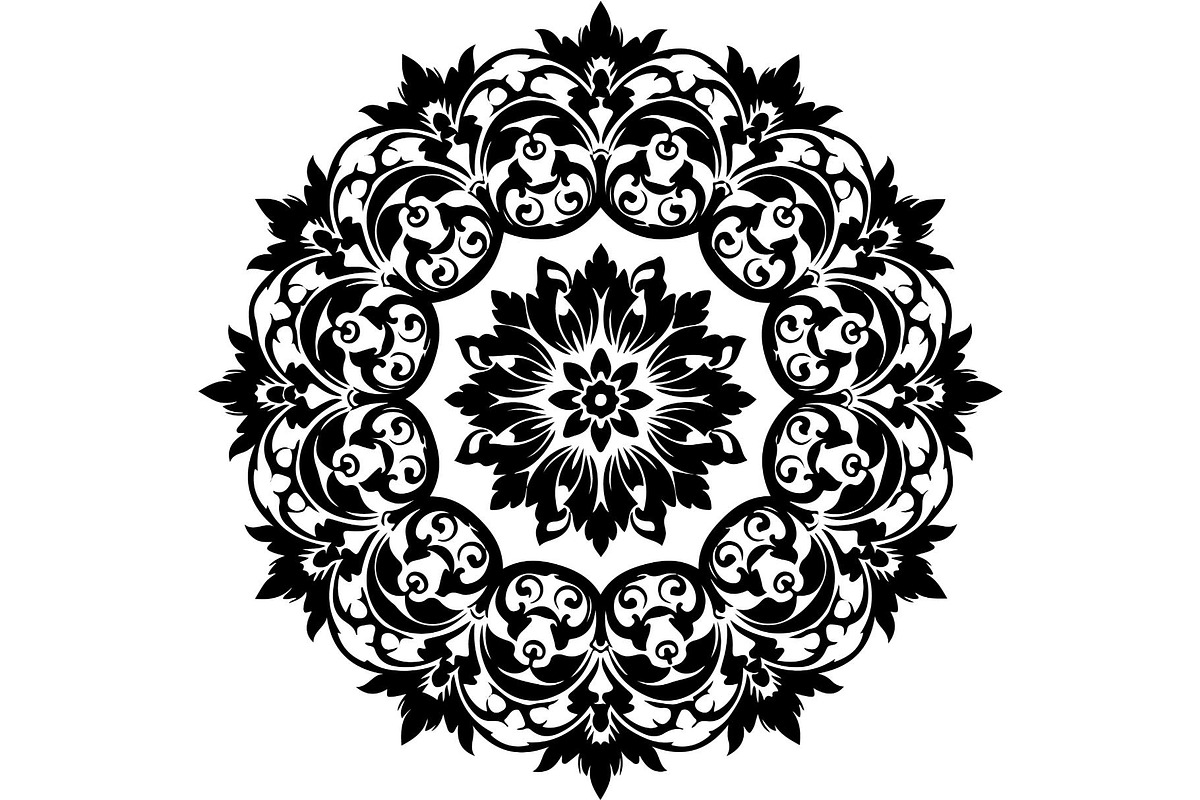 Vintage Floral Circle Designs, an Object Graphic by Designer_Momina (Photo 4 of 9)