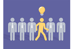unique think leader, an Object Illustration by studiogstock