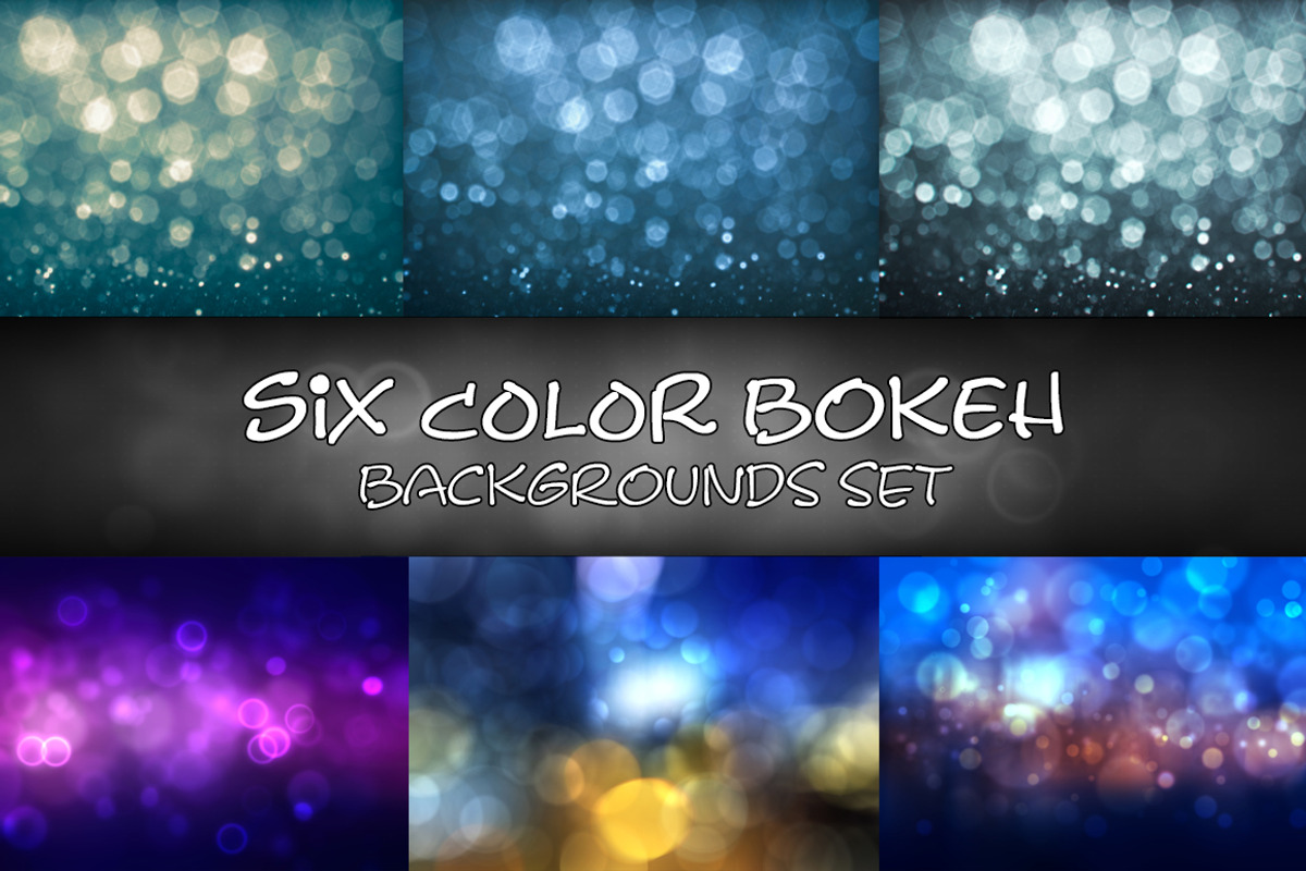 Set of six color bokeh backgrounds, a Texture Graphic by Zver (Photo 1 of 7)