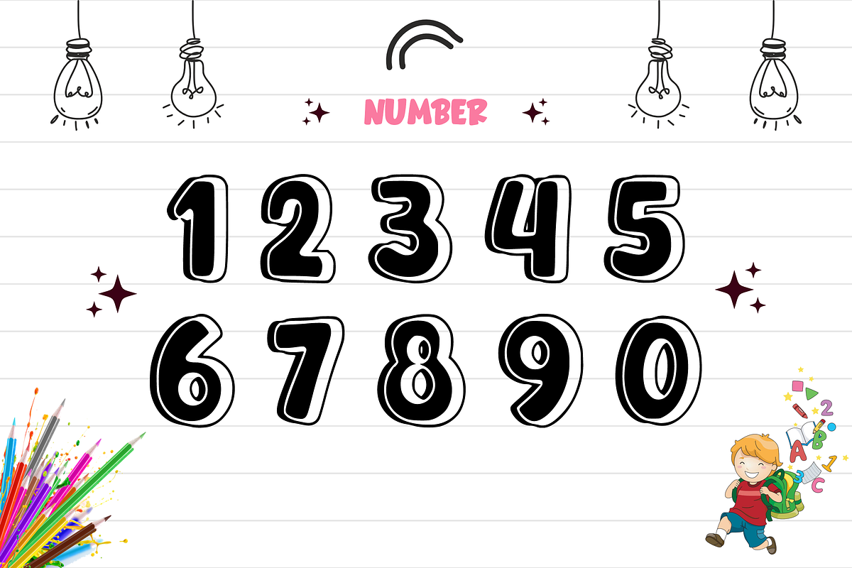 Bubble Universe - Display Font, a Font by KiddoGlyphs Studio (Photo 5 of 5)