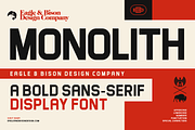 Monolith, a Sans Serif Font by Eagle & Bison Design Co. (Thumbnail 1 of 5)