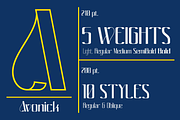 Avonick - Variable Font Family, a Sans Serif Font by Valentino Vergan (Thumbnail 2 of 11)