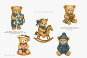 teddy bears and nursery clipart, a Decorative Illustration by Pink Studio Art (Thumbnail 6 of 10)