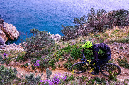 Mountain biker to the sea