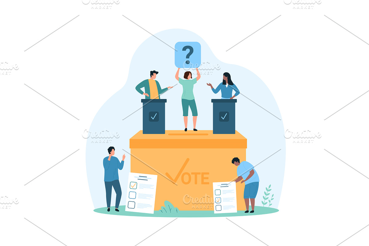 Election campaign & vote box, a Person Illustration by Flashvector