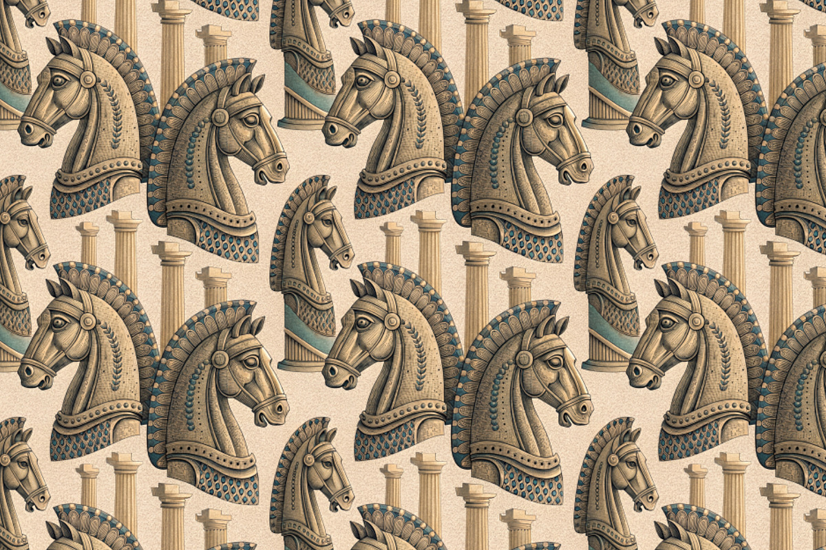 Early world. Seamless pattern set., a Pattern Graphic by Designs by Helen Trupak (Photo 6 of 8)