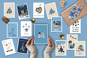 30 Funny Christmas Greeting Cards, a Seasonal Illustration by lokfrid (Thumbnail 3 of 7)