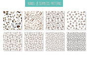 Nuts and seeds with seamless pattern, a Food Illustration by Tatti Graphic Studio (Thumbnail 3 of 3)
