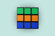 Rubik's Cube Mockup - 6 views, a Merchandise Mockup by Illusiongraphic (Thumbnail 3 of 16)