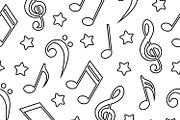 2 Seamless Musical Patterns, a Pattern Graphic by Absent A (Thumbnail 1 of 2)